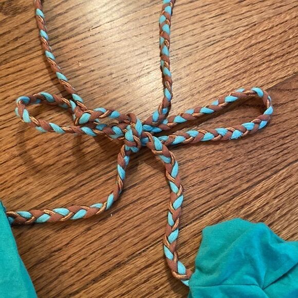 Ella Moss v neck shirt with braided tie - Picture 4 of 5